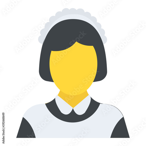 
Flat icon design of girl avatar
