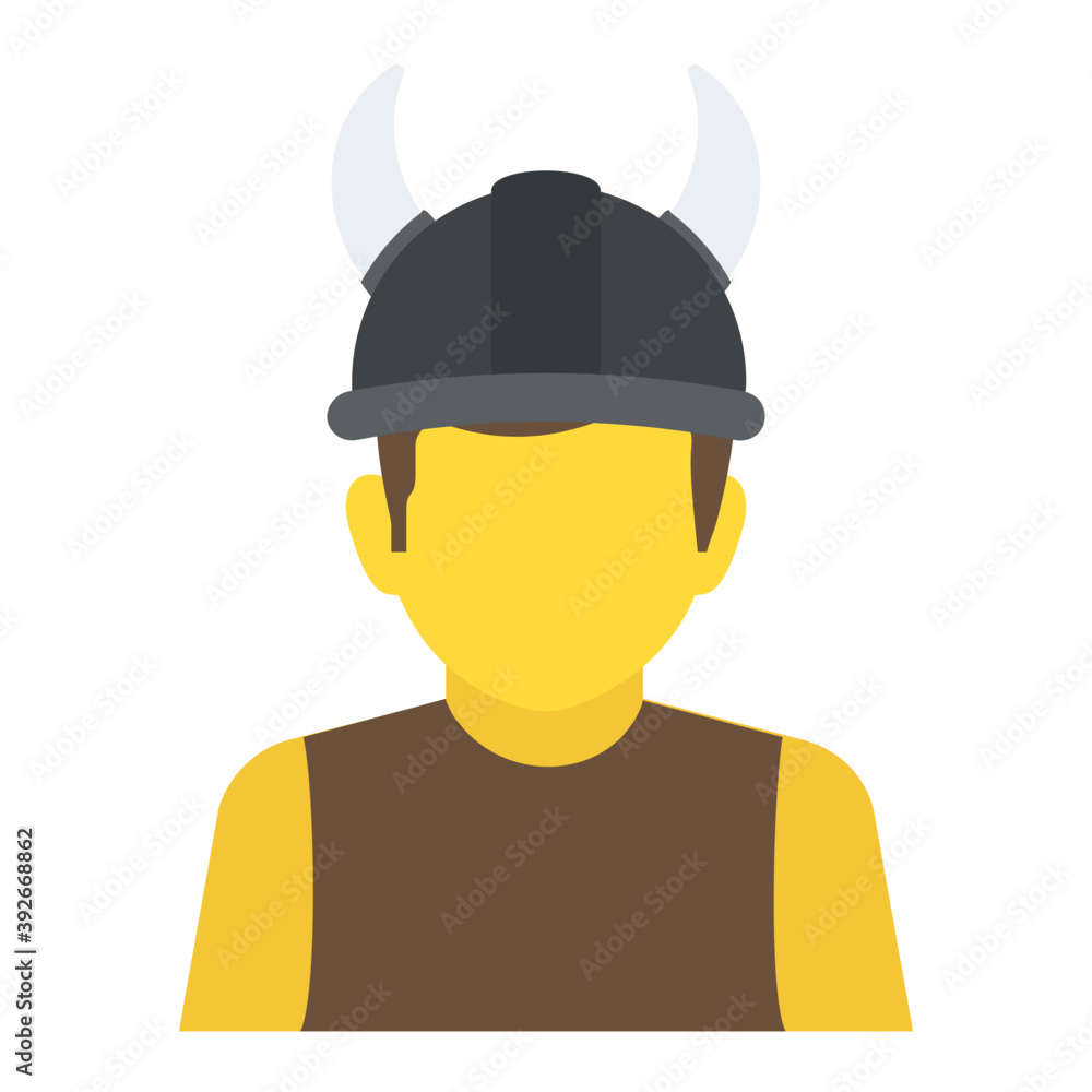 
A person with viking hat is samurai armor

