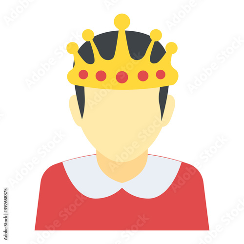 
A royal person with jewel studded crown is king
