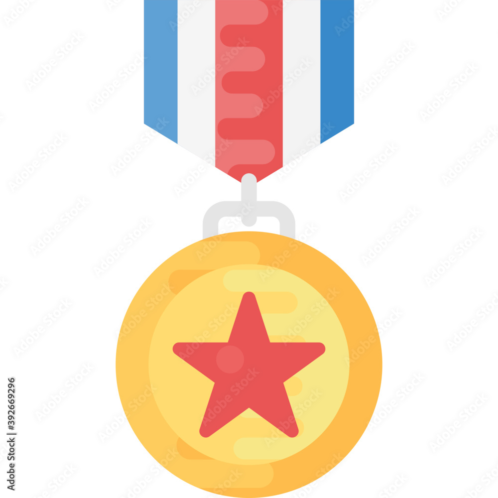 A golden star ribbon badge flat icon
A golden star ribbon badge flat icon