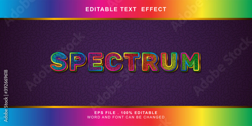 spectrum text effect editable