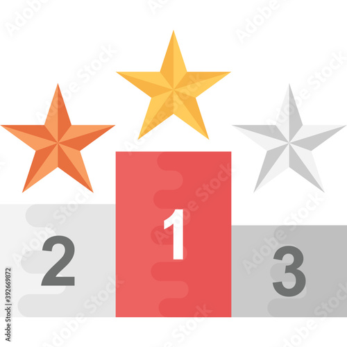 
A leaderboard or prize stage flat icon
