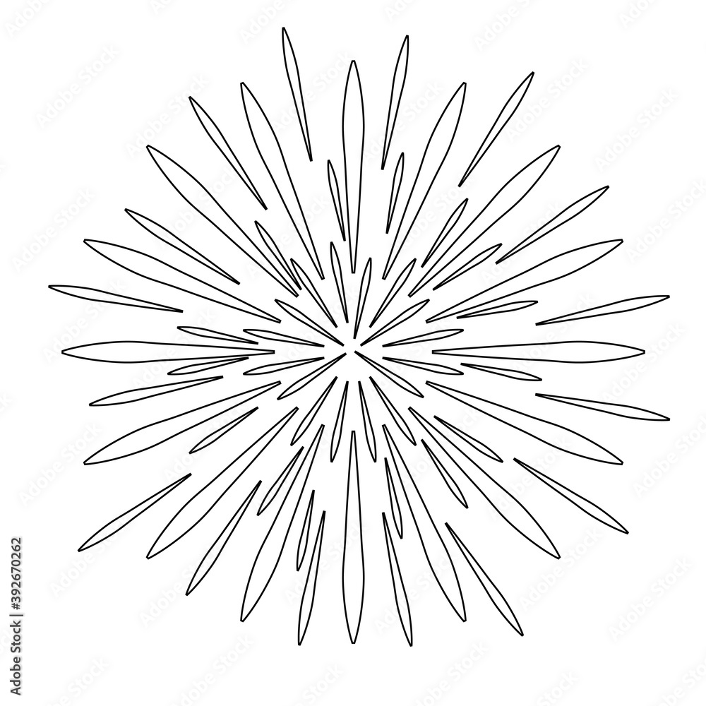 Simple illustration of firework icon Concept for Christmas holiday Simple illustration of firework icon Concept for Christmas holiday
