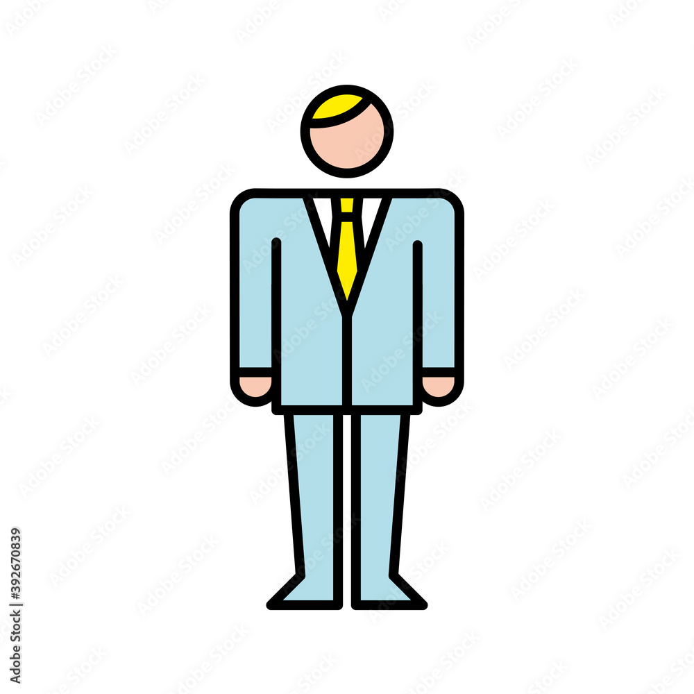 business man avatar character icon