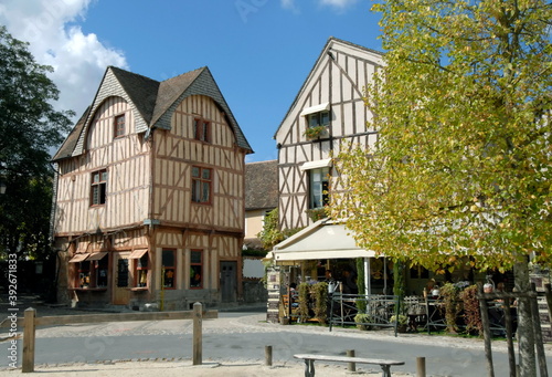 ville de Provins, maisons à colombages de la cité médiévale, département de Seine-et-Marne, France 