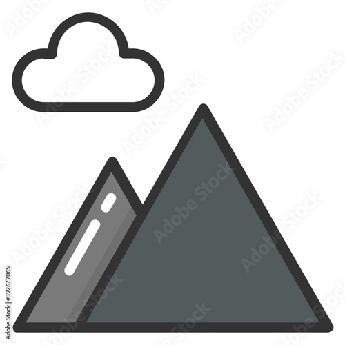 
Hills Vector Icon
