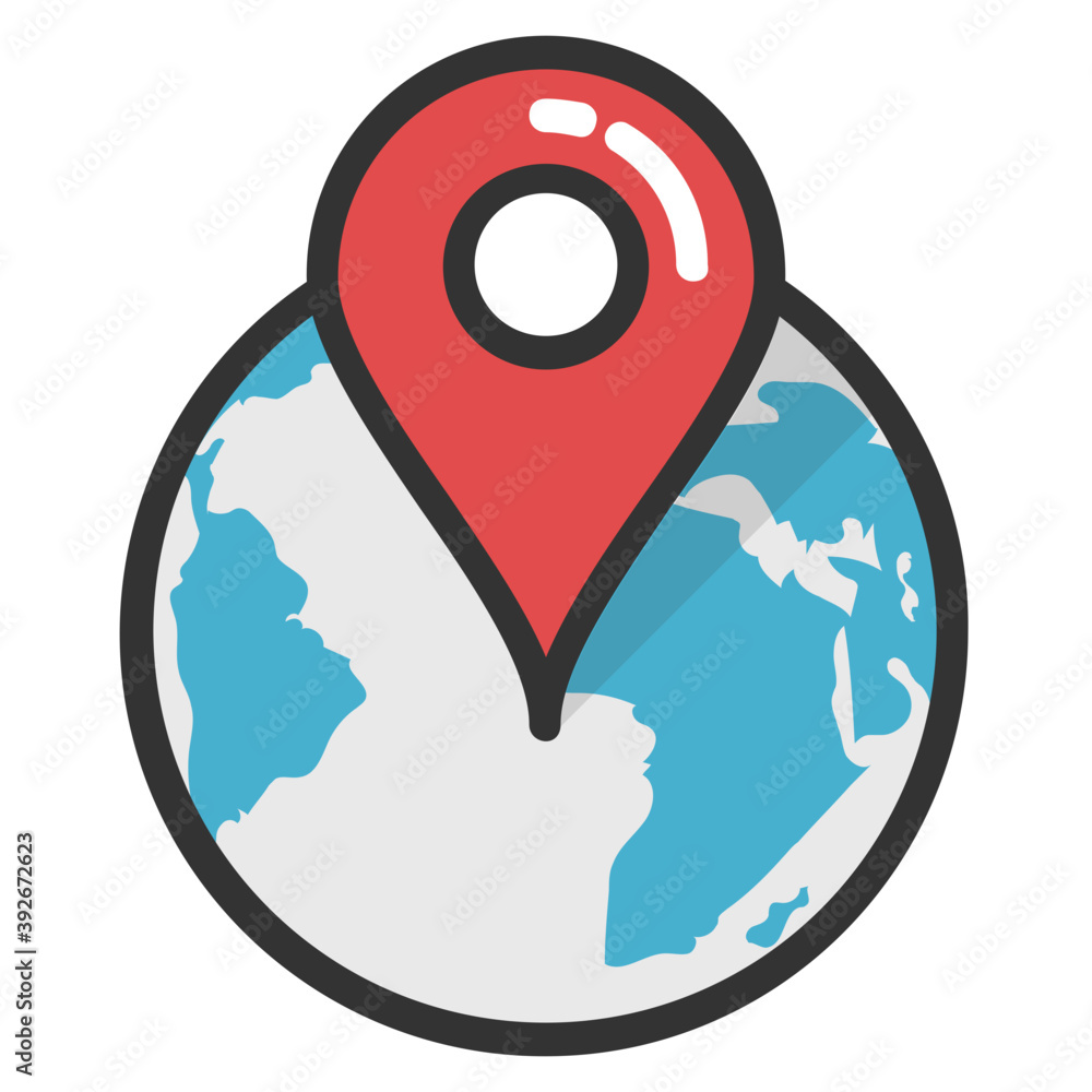 Global Location Search Vector Icon
Global Location Search Vector Icon