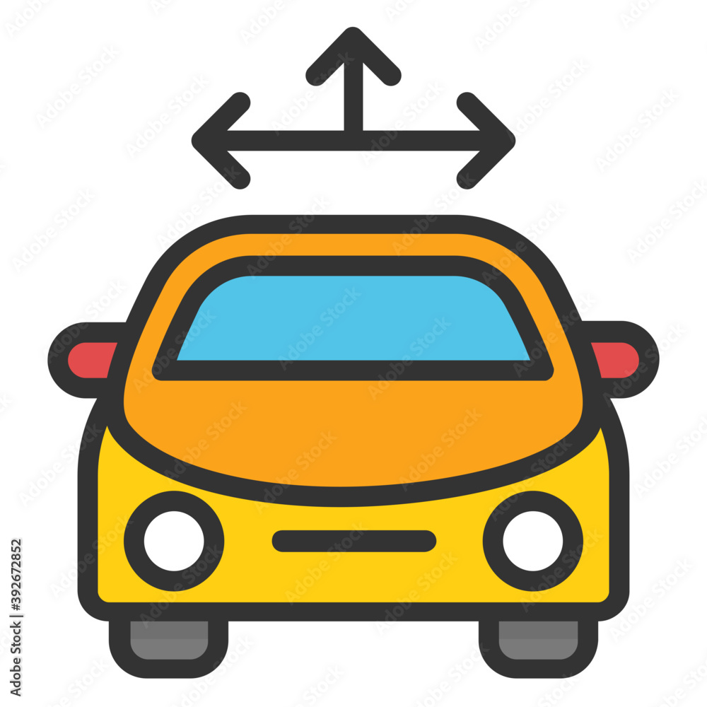 
Vehicle Tracking System Vector Icon
