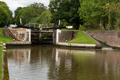 A closed lock and its overflow river