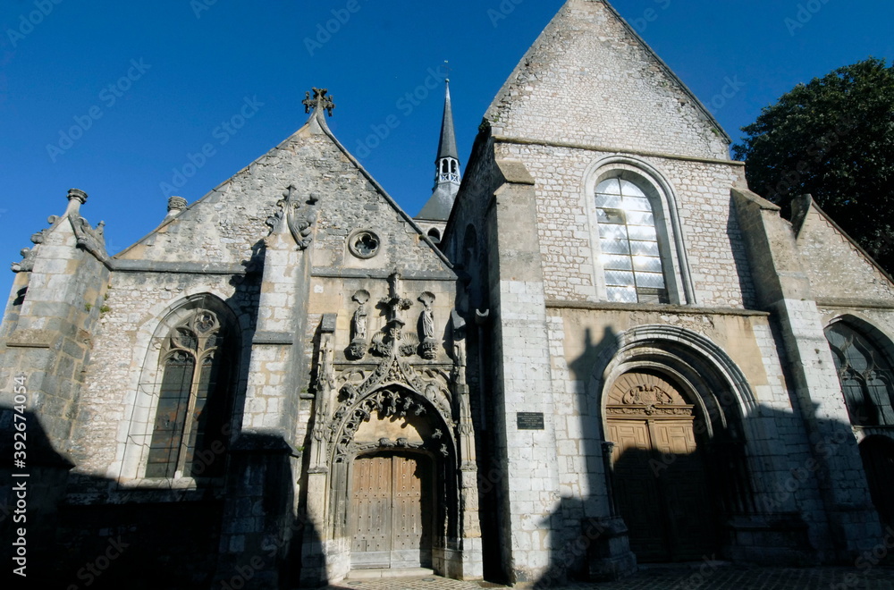 Fototapeta premium ville de Provins, église Sainte-croix (XIIe siècle), département de Seine-et-Marne, France