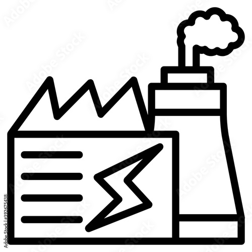 
Building with chimney, an industrial site or factory
