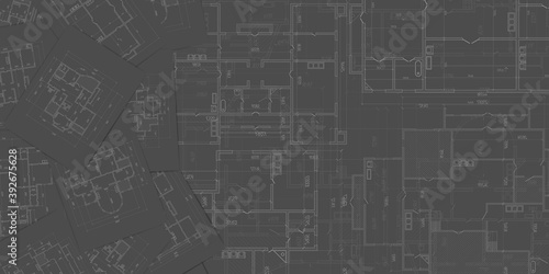 House architectural plan .Technical drawing background.Engineering design .Vector , illustration.	
