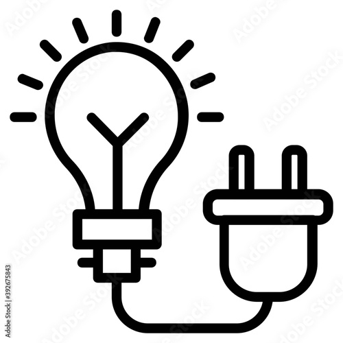 
Line icon design of bulb, innovative idea concept
