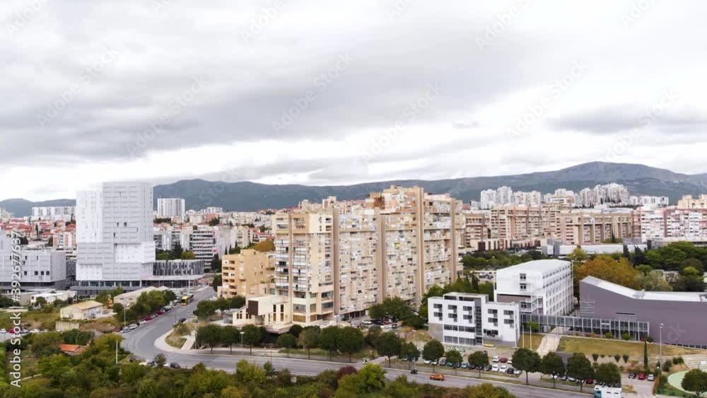 Metropolis Concept - Crowded City Buildings in Split, Croatia . Aerial Metropolis Concept - Crowded City Buildings in Split, Croatia . Aerial