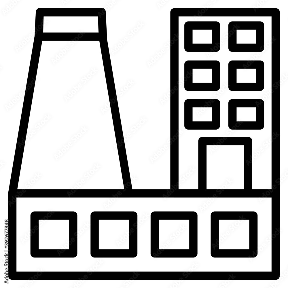 Building with chimney, an industrial site or factory
Building with chimney, an industrial site or factory