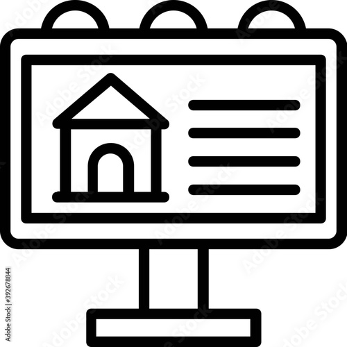 
A roadside billboard with home picture and details concept of property advertisement
