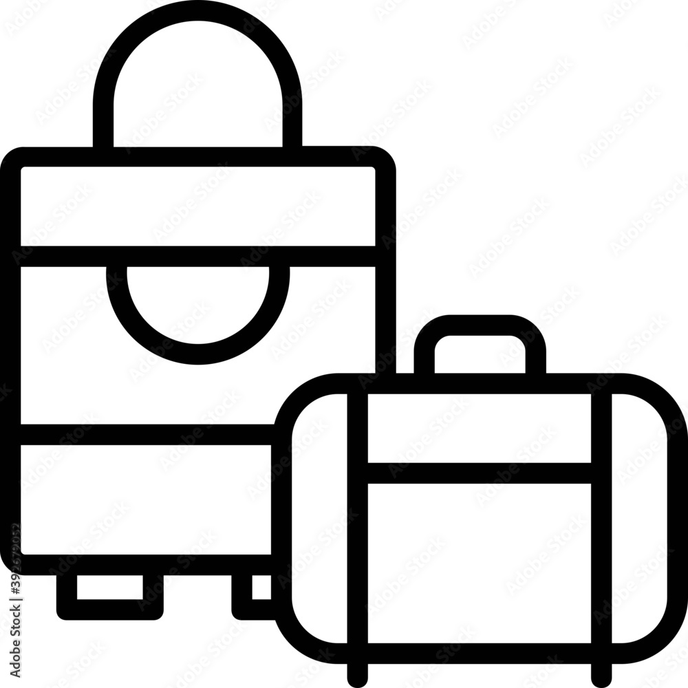 Fototapeta premium A suitcase with trolley bag concept of travelling 