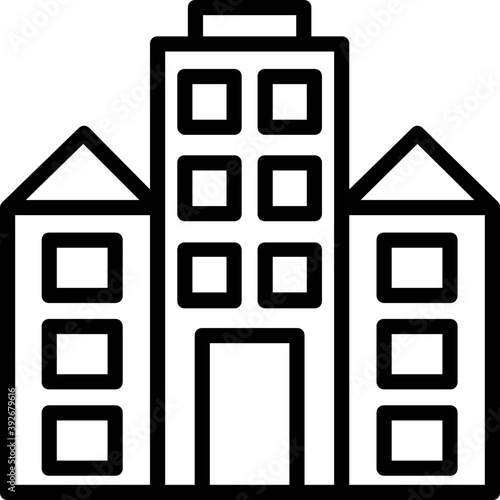 
A city multi-storey residential building 
