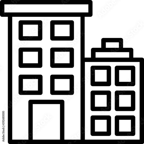 
A city multi-storey residential building 

