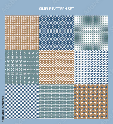 Simple and retro style patterns.
