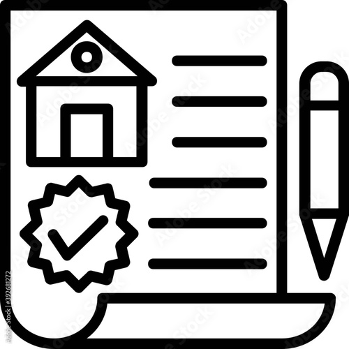 
A home and slightly turned property document
