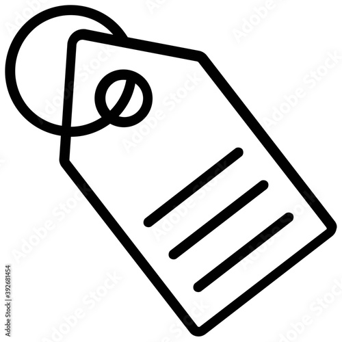 
A product price tag with branding purpose
