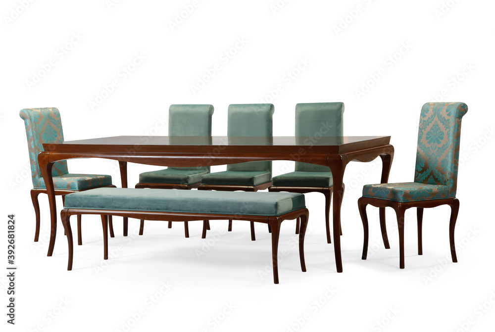 Fototapeta premium modern dining table on white background