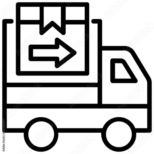 
A gift box on pickup van concept of gift delivery service
