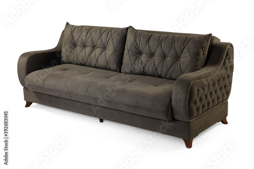Modern comfortable furniture on white background .corner view