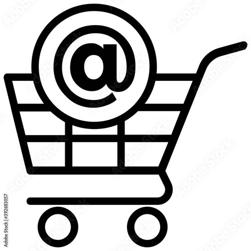 
@ sign on pushcart concept of concept of internet shopping service
