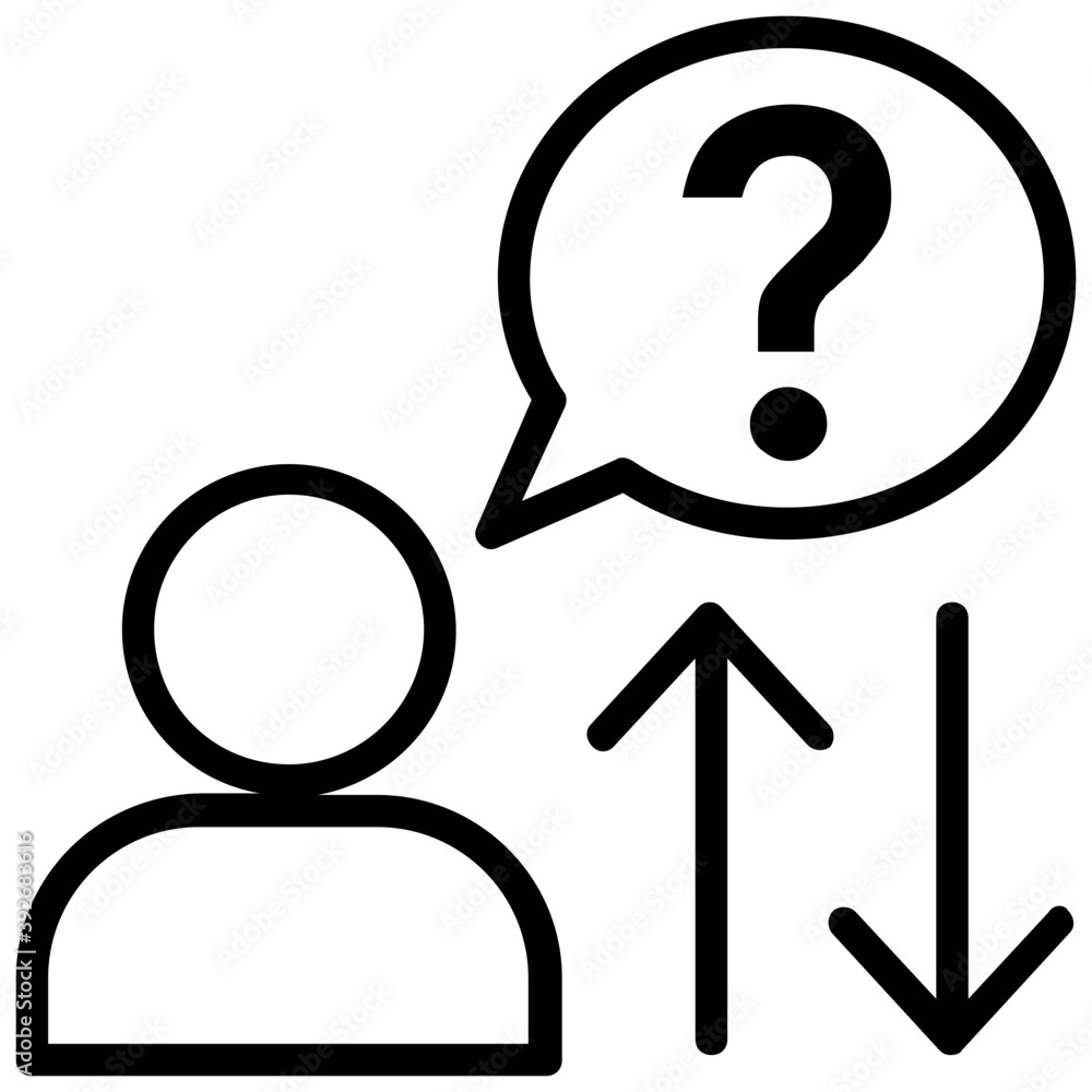 A main avatar with question mark bubble concept of customer feedback
A main avatar with question mark bubble concept of customer feedback