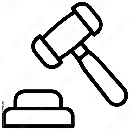 
A gavel with hammer concept of auction sale
