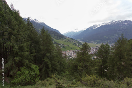 A view of Bormio from mountain