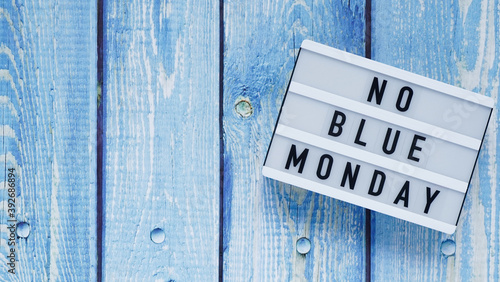 Schilderij op canvas Blue monday day banner concept