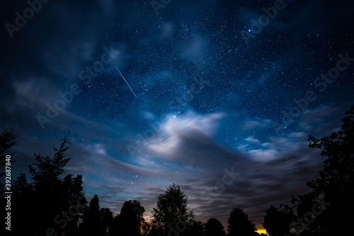 Night Sky, Milky Way. Nature landscape.