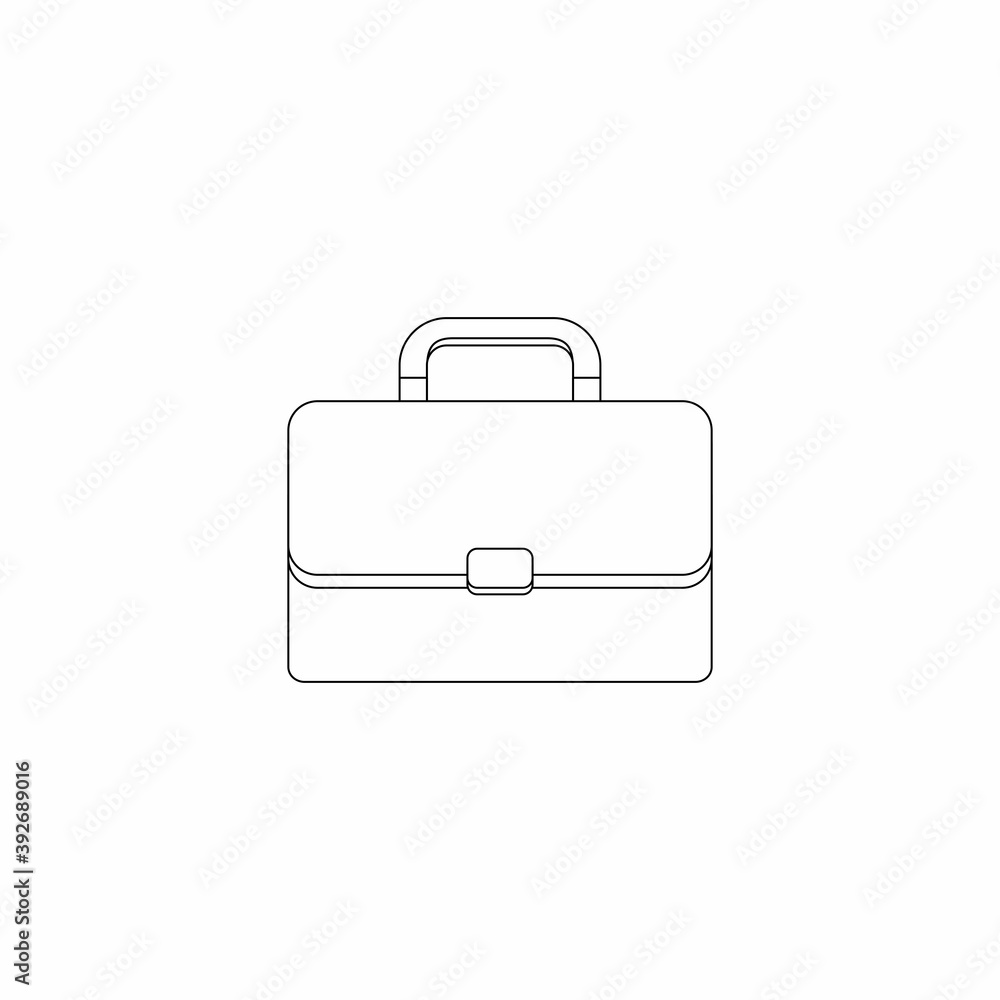 Briefcase Black Outline vector isolated. Briefcase Black Outline vector isolated.