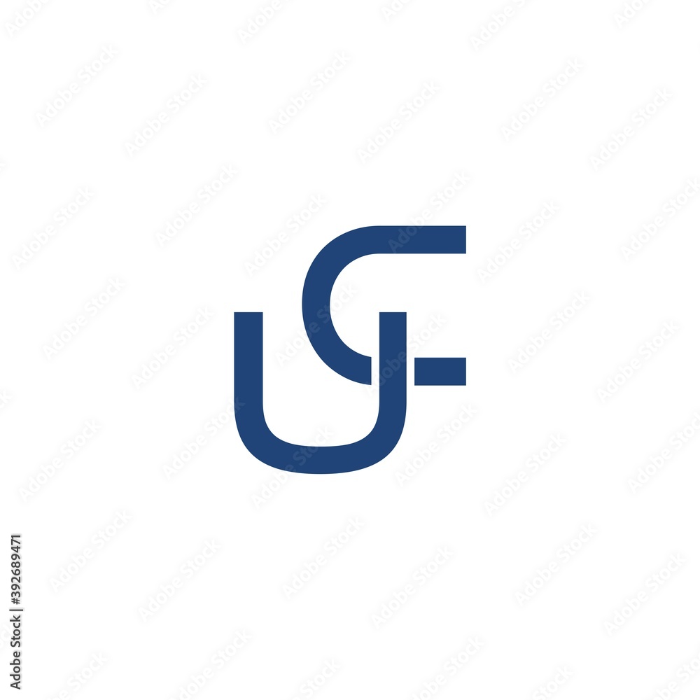 Initial Letter UC Logo Design isolated on white background Initial Letter UC Logo Design isolated on white background
