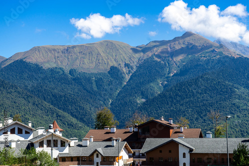 Wallpaper Mural Village in the Alps in Sunny summer Torontodigital.ca