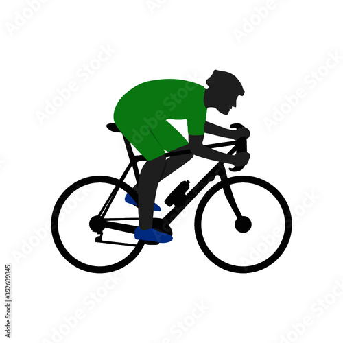 Man riding bike, cardio workout, weight-loss 