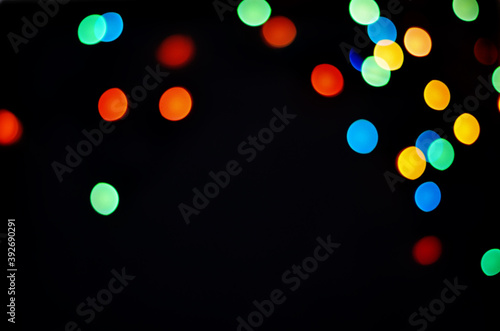 Black background with bokeh