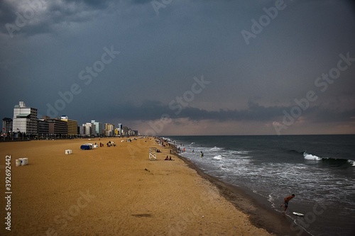 stormy sunset at virginia beach