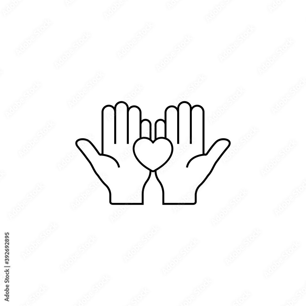 Heart health care symbol line black icon on white background. Web design, mobile app. Heart health care symbol line black icon on white background. Web design, mobile app.