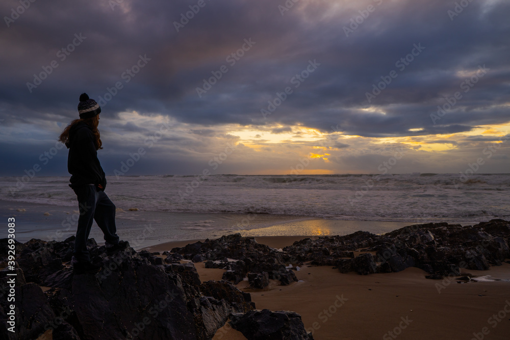 Fototapeta premium Sunset on the Oregon coast.