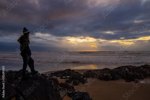 Sunset on the Oregon coast.