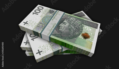 Polish Zloty PLN money banknotes pack photo