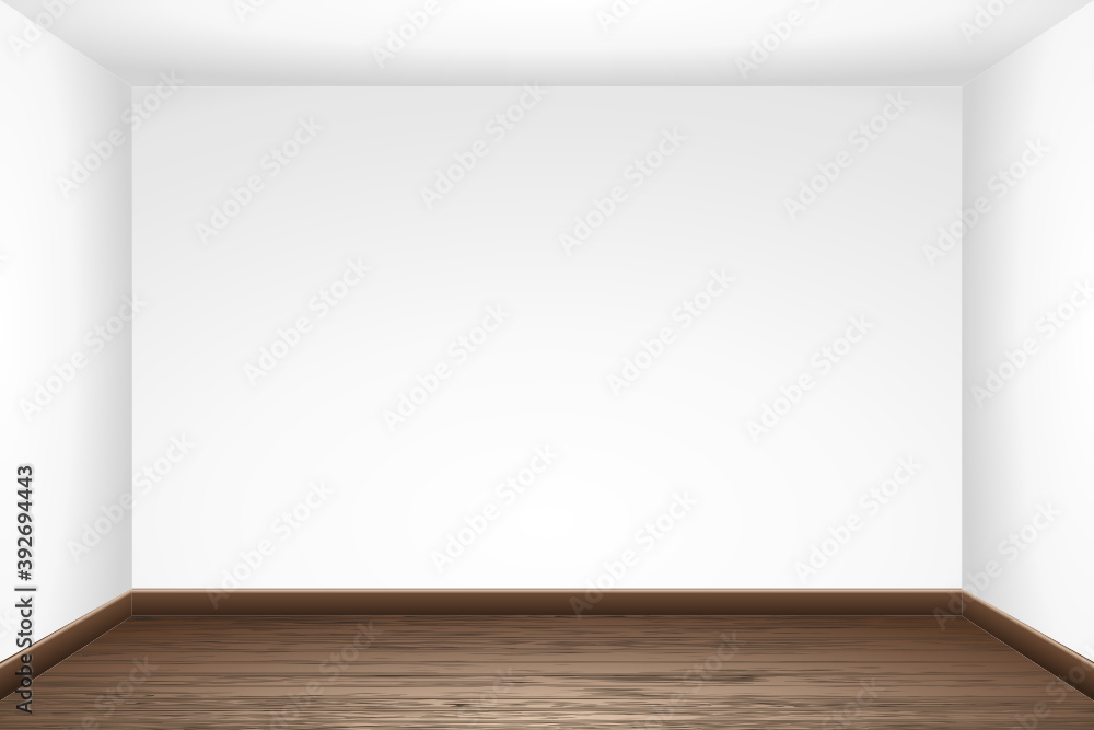 Interior with empty room with white walls and wooden floor. Interior with empty room with white walls and wooden floor.