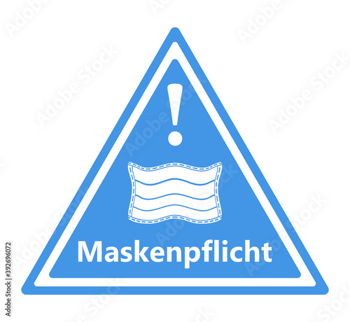 Vektor - Coronavirus - Maske - Hygienehinweis - Maskenpflicht - Pandemie - Covid-19 - SARS-CoV-2 - Piktogramm
