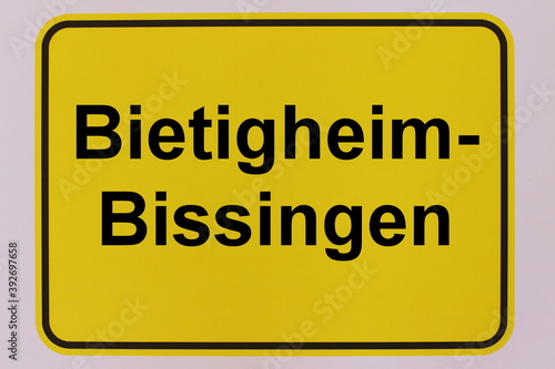 Grafische Darstellung des Ortseingangsschildes der Stadt Bietigheim-Bissingen photo