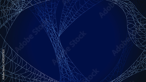 Spider Web On Dark Background Halloween Design Elements Spooky Scary Horror Decor Vector