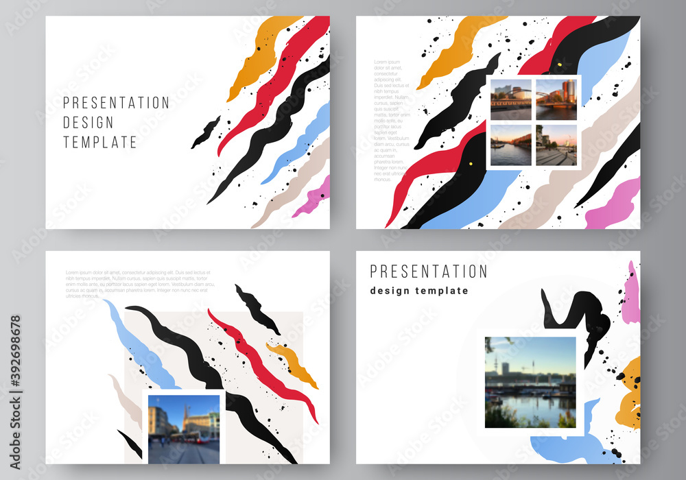 Vector layout of the presentation slides design business templates ...